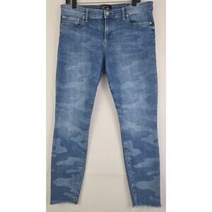 Gap 1969 Jeans Women Size 14/32R Blue Cotton Stretch High Rise Legging Skimmer.